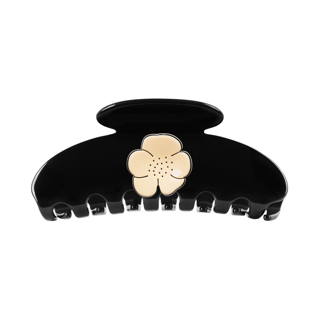 Paris Mode Amelie Camellia Ivory Black Claw Clip display picture 1