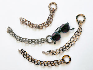 Sunglasses Dark Tortoiseshell Necklace