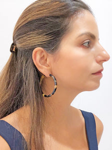 Creole Small Light Tortoiseshell Hoop Earrings