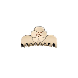 Camellia Crystal Small Ivory Claw Clip