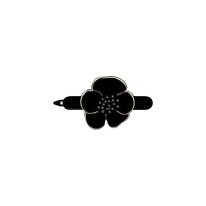 Camellia Small Black Side Hair Clip