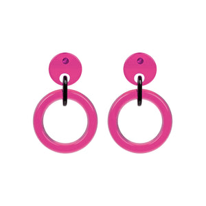 Carla Small Pink Drop Earrings