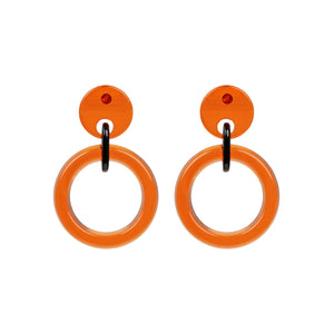 Carla Small Orange Drop Earrings