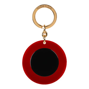 Disc Double Red Keyring