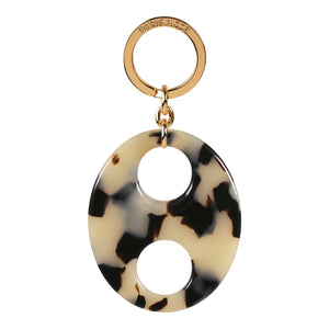 Haricot Large Light Tortoiseshell Keyring