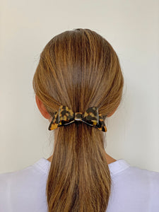 Marielle Large Corne Noire Bow Hair Clip