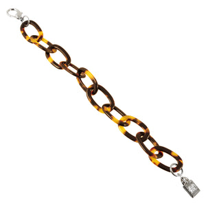 Single Dark Tortoiseshell Chain Bracelet