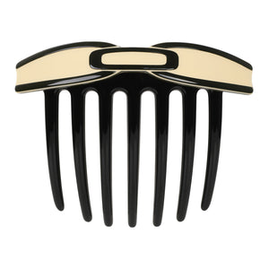 Art Deco Ivory Bow French Twist Comb