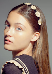 White Camellia Handcrafted Headband Creamy White Silk Flower Headband: Women main image 4