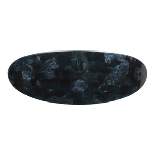 Oval Extra Large Black Marble Hair Clip