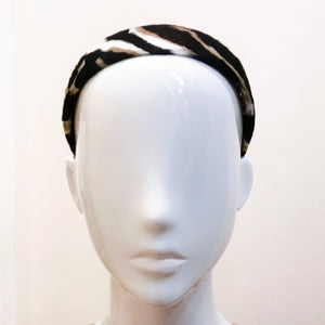 Zebra 3 cm Flat Faux Fur Headband