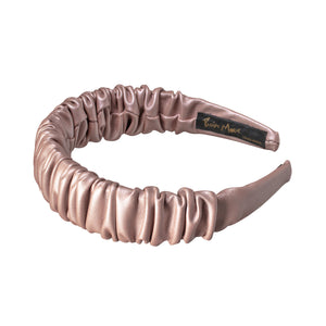 Faux Leather 3 cm Ruffled Nude Headband