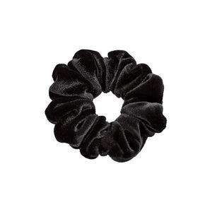 Velvet Small Black Scrunchie