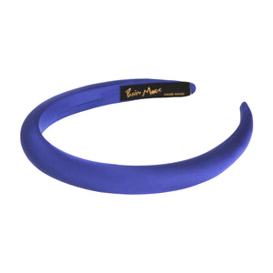 Satin 1.5 cm Padded Blue Headband