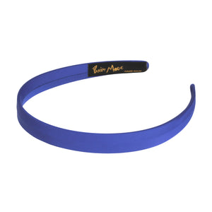 Satin 1.5 cm Flat Blue Headband