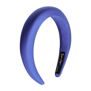 Satin 3 cm Padded Blue Headband