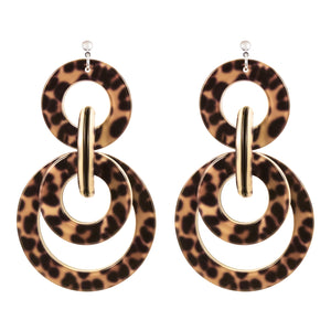 Carmen Large Leopard Stud Earrings