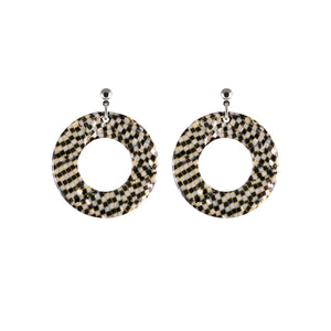 Coco Bold Small Damier Stud Earrings