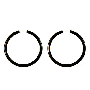 Creole Large Black Hoop Earrings