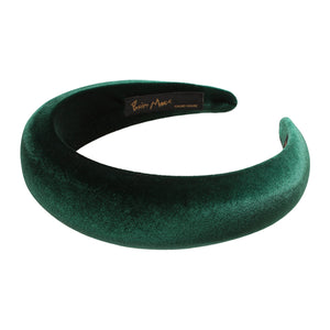 Velvet 4 cm Padded Emerald Headband