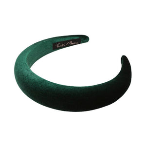 Velvet 3 cm Padded Emerald Headband
