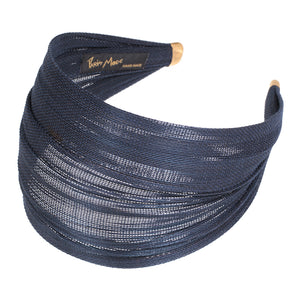 6.5 cm French Navy St. Tropez Wrap Hair Band Online - Paris Mode AU