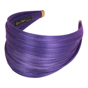 6.5 cm Purple Hand Made St. Tropez Wrap Hair Band - Paris Mode AU