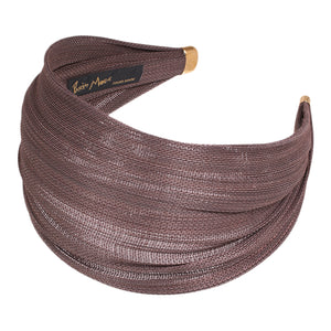 6.5 cm Brown Hand Made St. Tropez Wrap Hair Band - Paris Mode Hair Accessories Australia