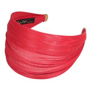 6.5cm Red St. Tropez Hand made Wrap Hair Band online - Parismodeshop