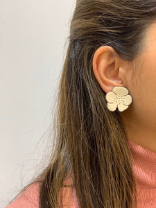 Camellia Crystal Ivory Earrings