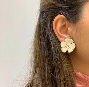 Camellia White Earrings