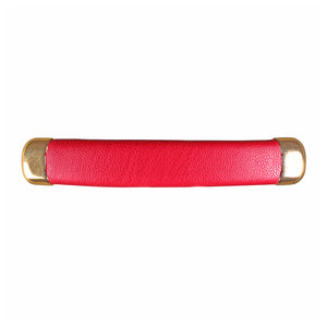 Faux Leather Red Hair Clip