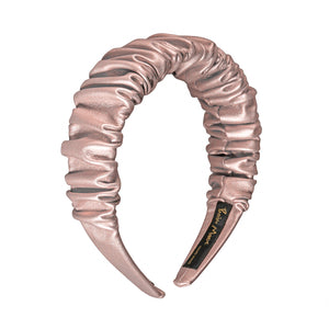 Faux Leather 4 cm Ruffled Nude Headband