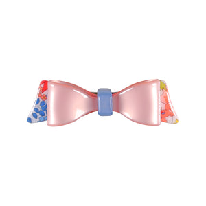Marielle Double Small Pink Bow Hair Clip