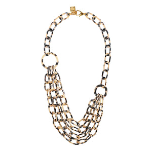 Serena Light Tortoiseshell Chain Necklace