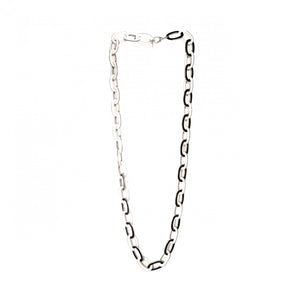 Necklace Chain Med. White And Black - Hand Made In France