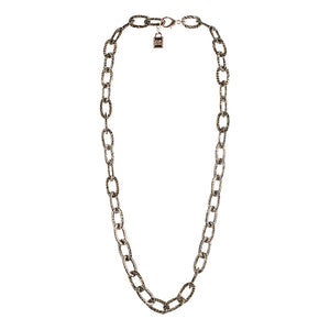 Long Damier Chain Necklace