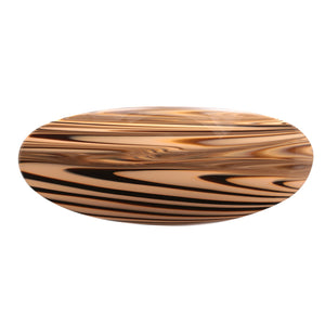 Oval Extra Large Maroon Wood Hair Clip