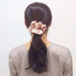 Faux Leather Nude Scrunchie