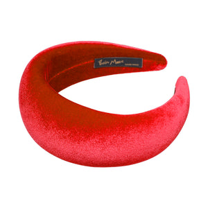 Velvet 6 cm Padded Red Headband