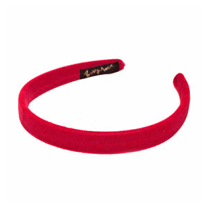 Velvet 1.5 cm Flat Red Headband