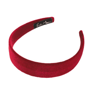 Velvet 3 cm Flat Red Headband