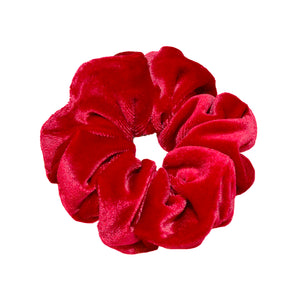 Velvet Medium Red Scrunchie