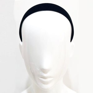 Velvet 3 cm Flat Navy Headband